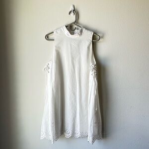 BCBGernation // Eyelet Embroidered A-line White dress Size S NWT